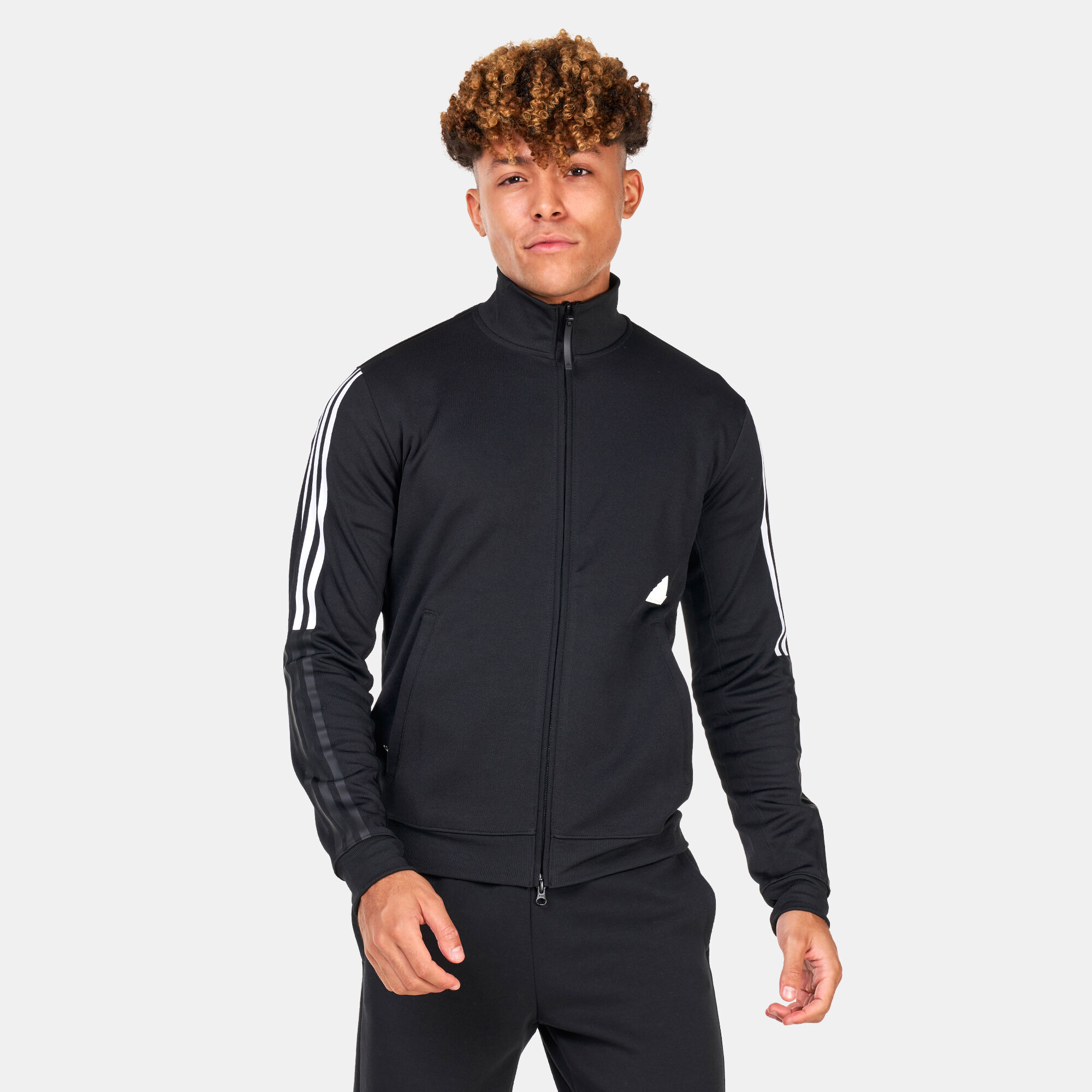 Buy adidas Men s 3 Stripes Fitted Track Jacket Black in Kuwait SSS