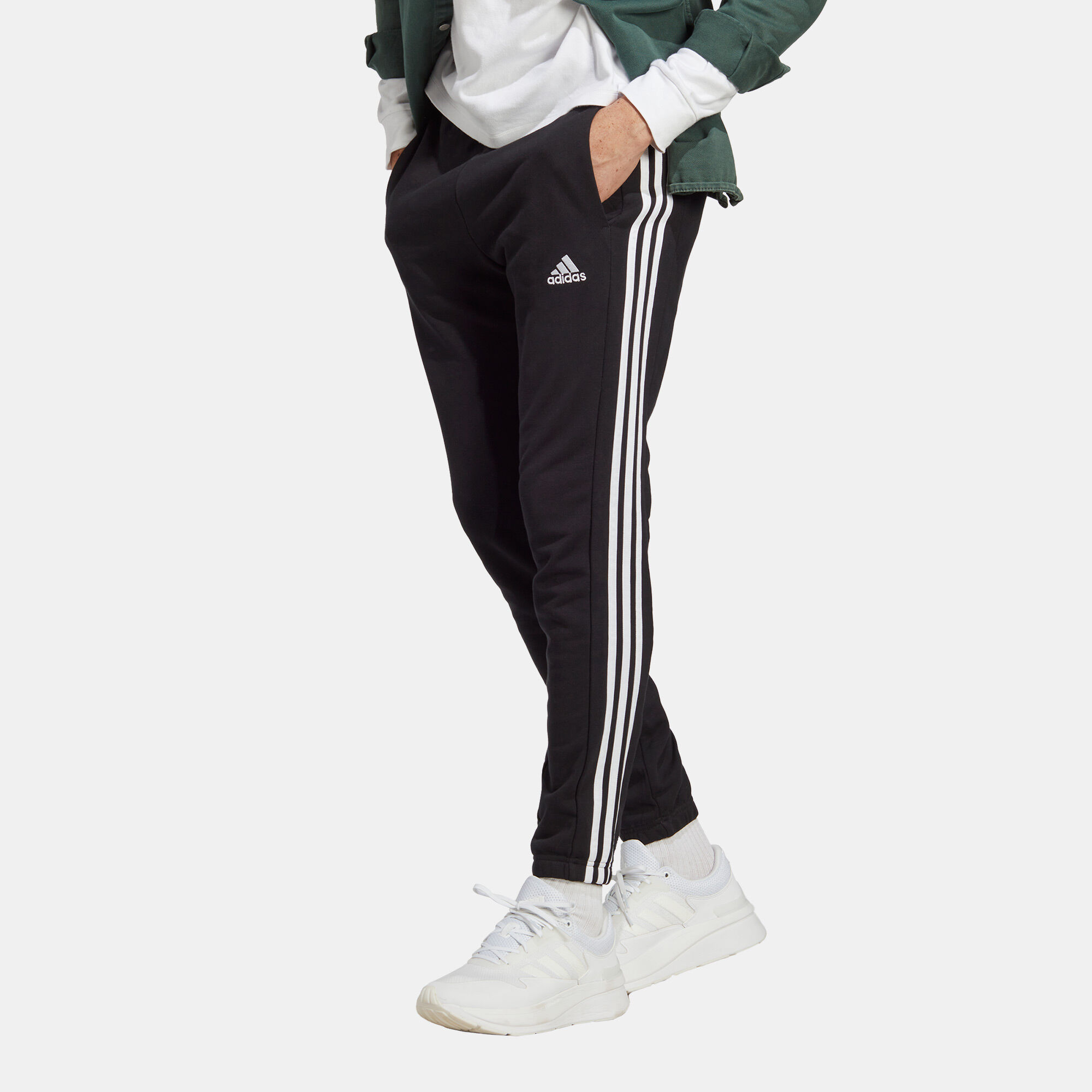 Men s Essentials 3 Stripes Pants Black adidas in Kuwait SSS