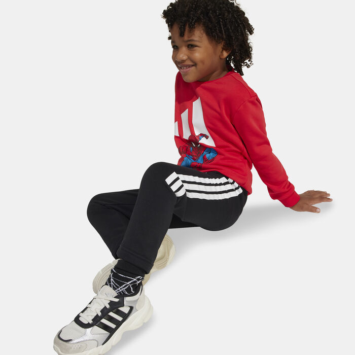 adidas Kids' Marvel Spider-Man Top and Pants Set Red image number 4