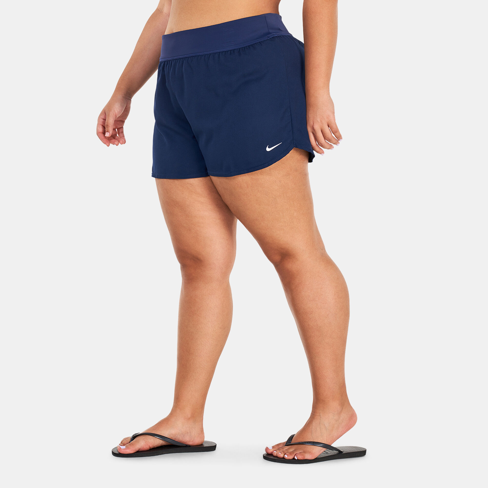 Women s Solid Swim Board Shorts Plus Size Blue Nike Swim in Kuwait SSS