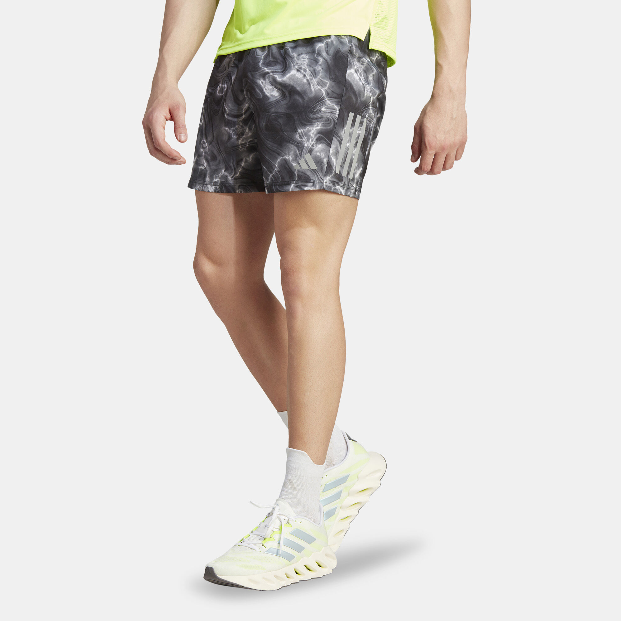 Buy adidas Men s Own the Run Allover Print Shorts Black in Kuwait SSS