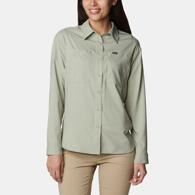 Columbia Women's Silver Ridge Utility Hiking Shirt Green