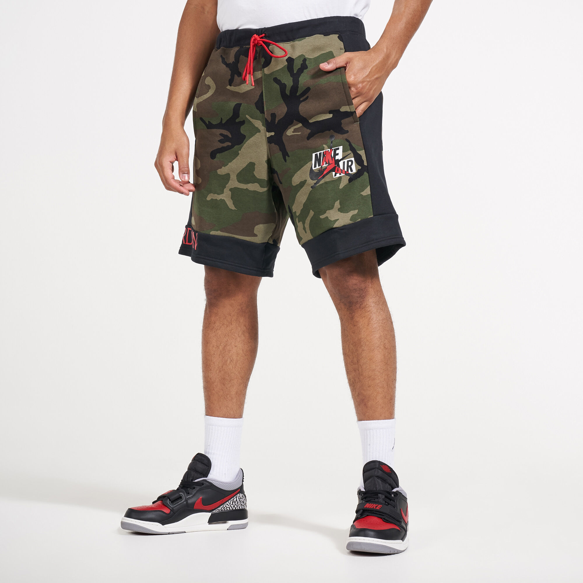 Men s Jumpman Classics Camo Fleece Shorts Green Jordan in Kuwait SSS