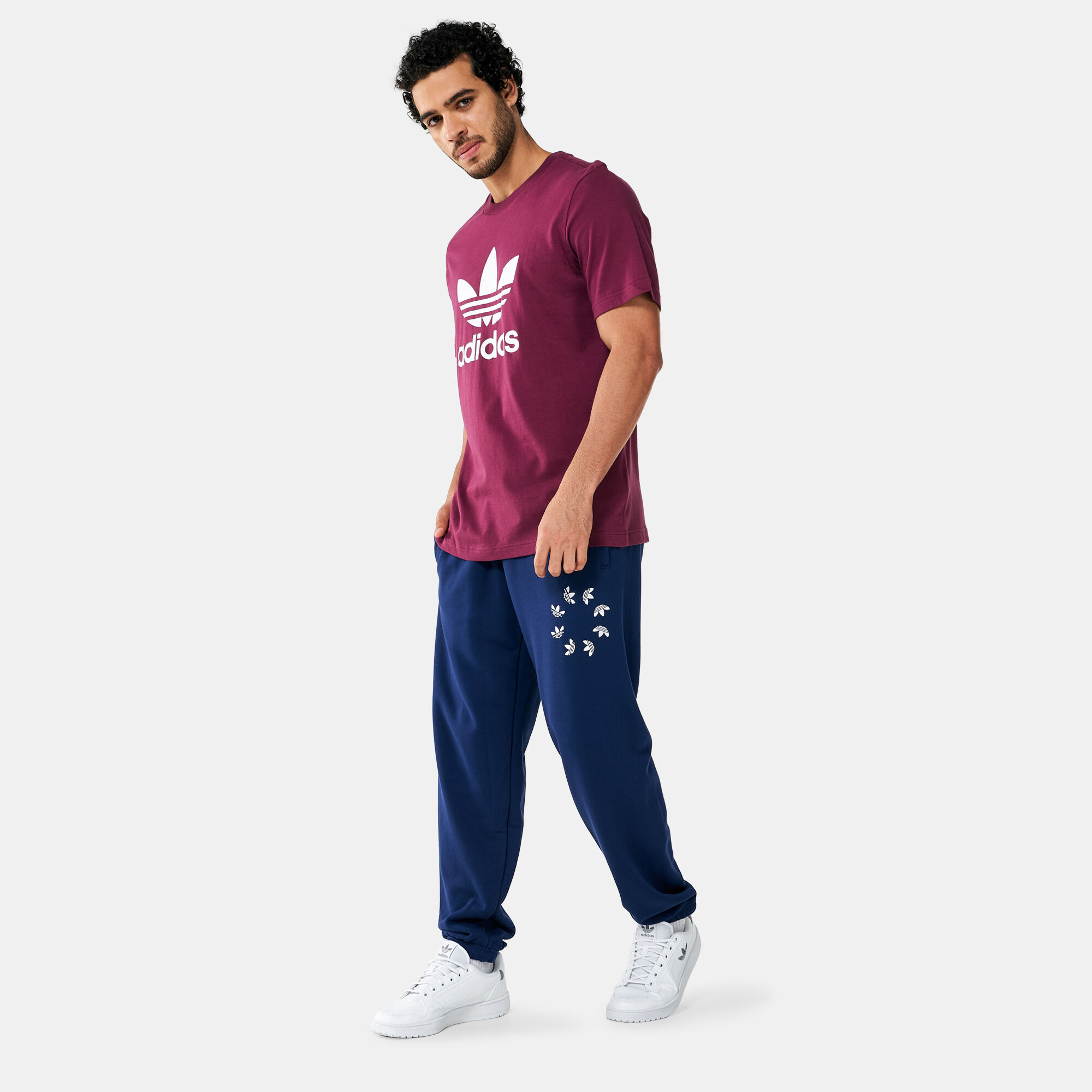 Men s Adicolor Shattered Trefoil Sweatpants Blue adidas Originals in Kuwait SSS