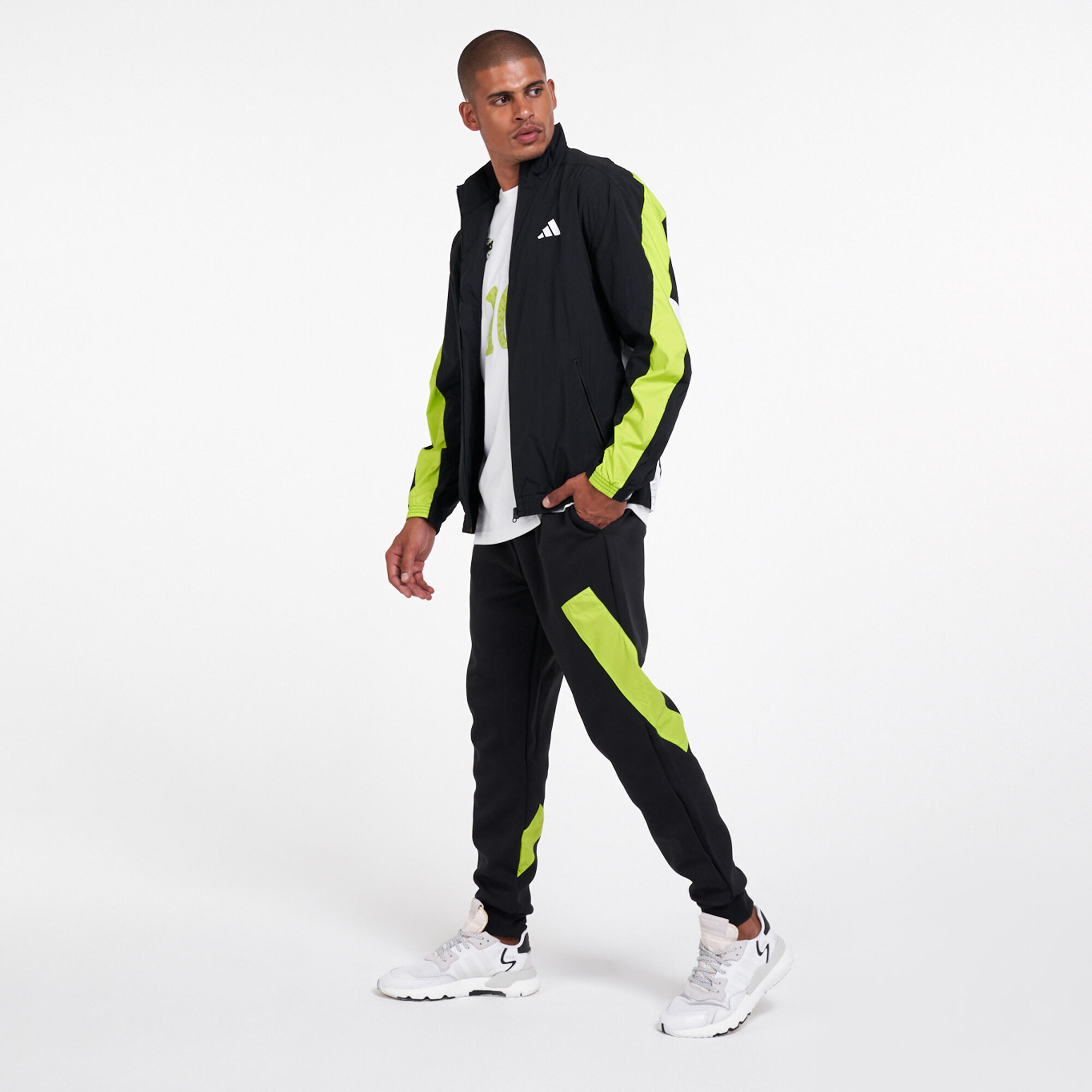 Buy adidas Men s Woven Tape Track Jacket Black in Kuwait SSS