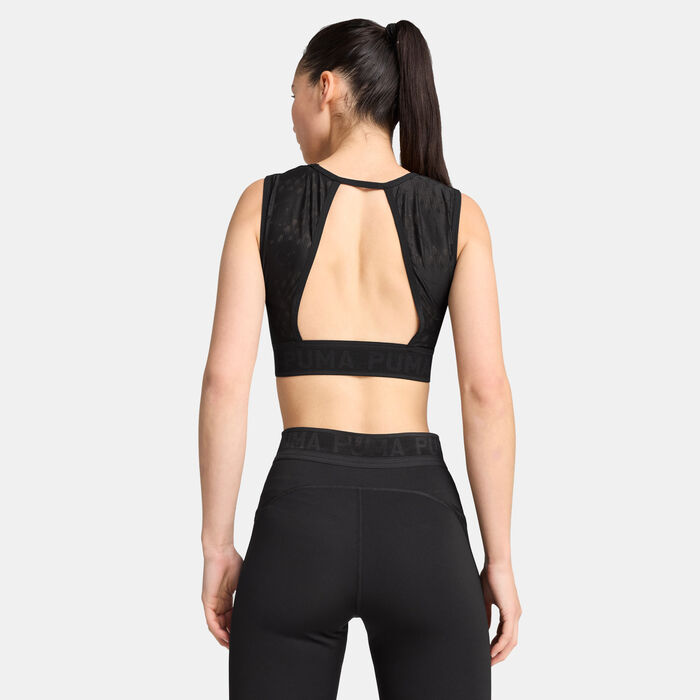 PUMA Women's MOVE Lace Low-Support Sports Bra Black image number 1