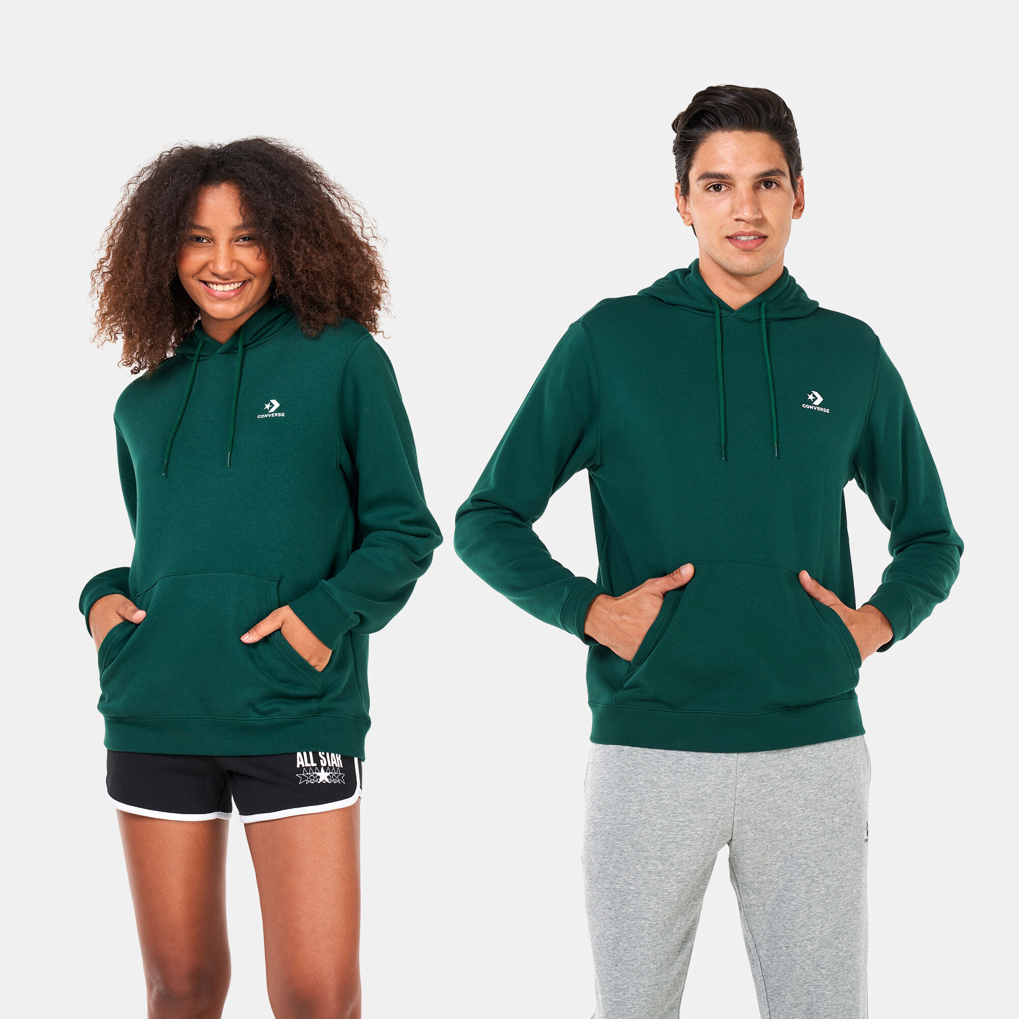 Go To Embroidered Star Chevron Pullover Hoodie