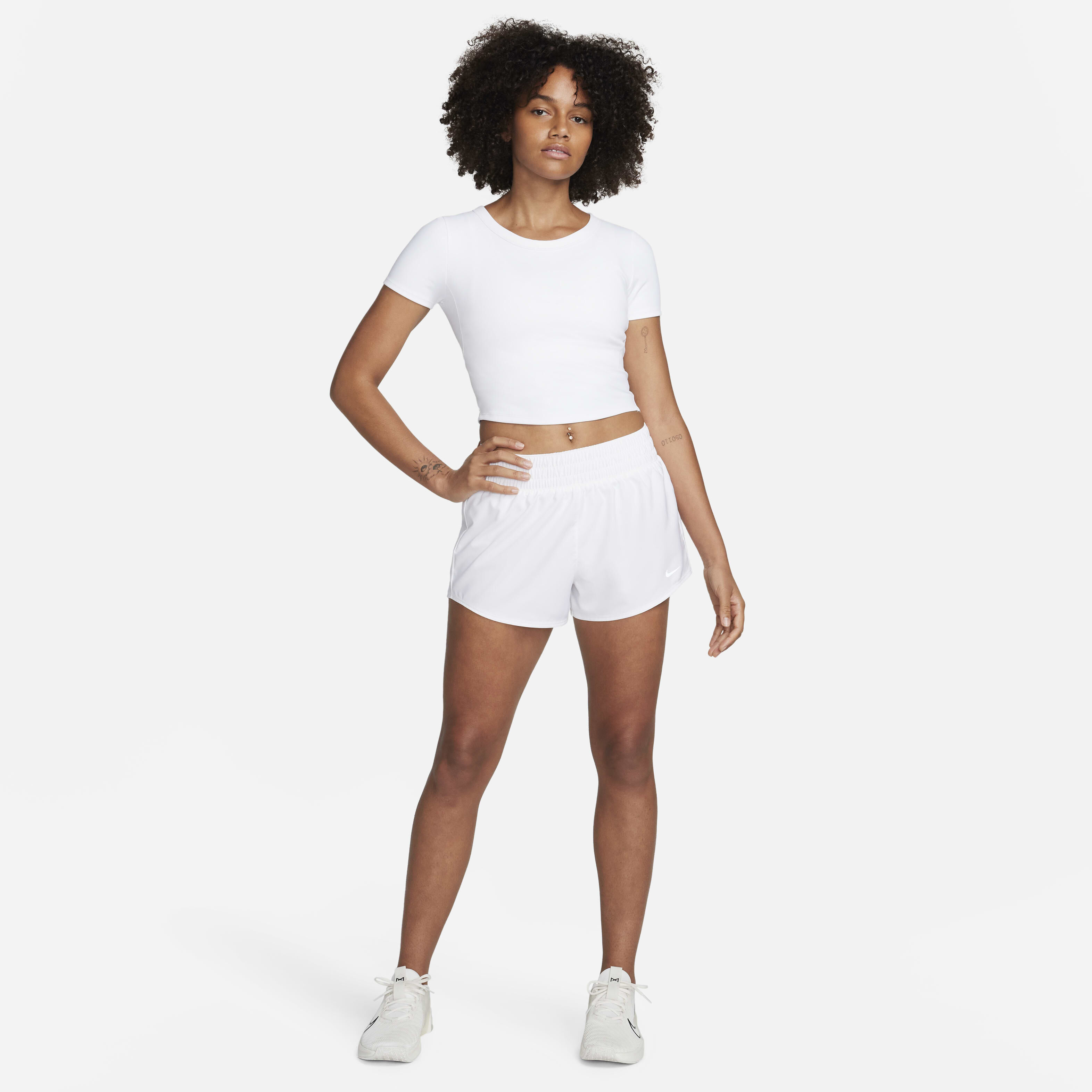 Women s One Dri FIT Training Crop Top White Nike in Kuwait SSS