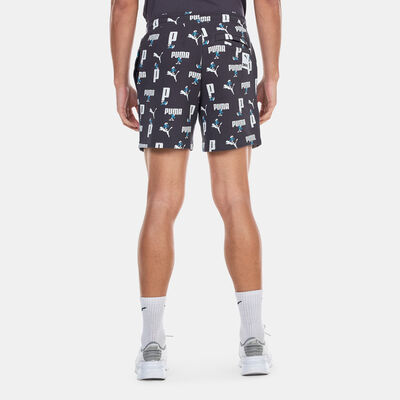 PUMA Men's x THE SMURFS Allover Print Shorts Black