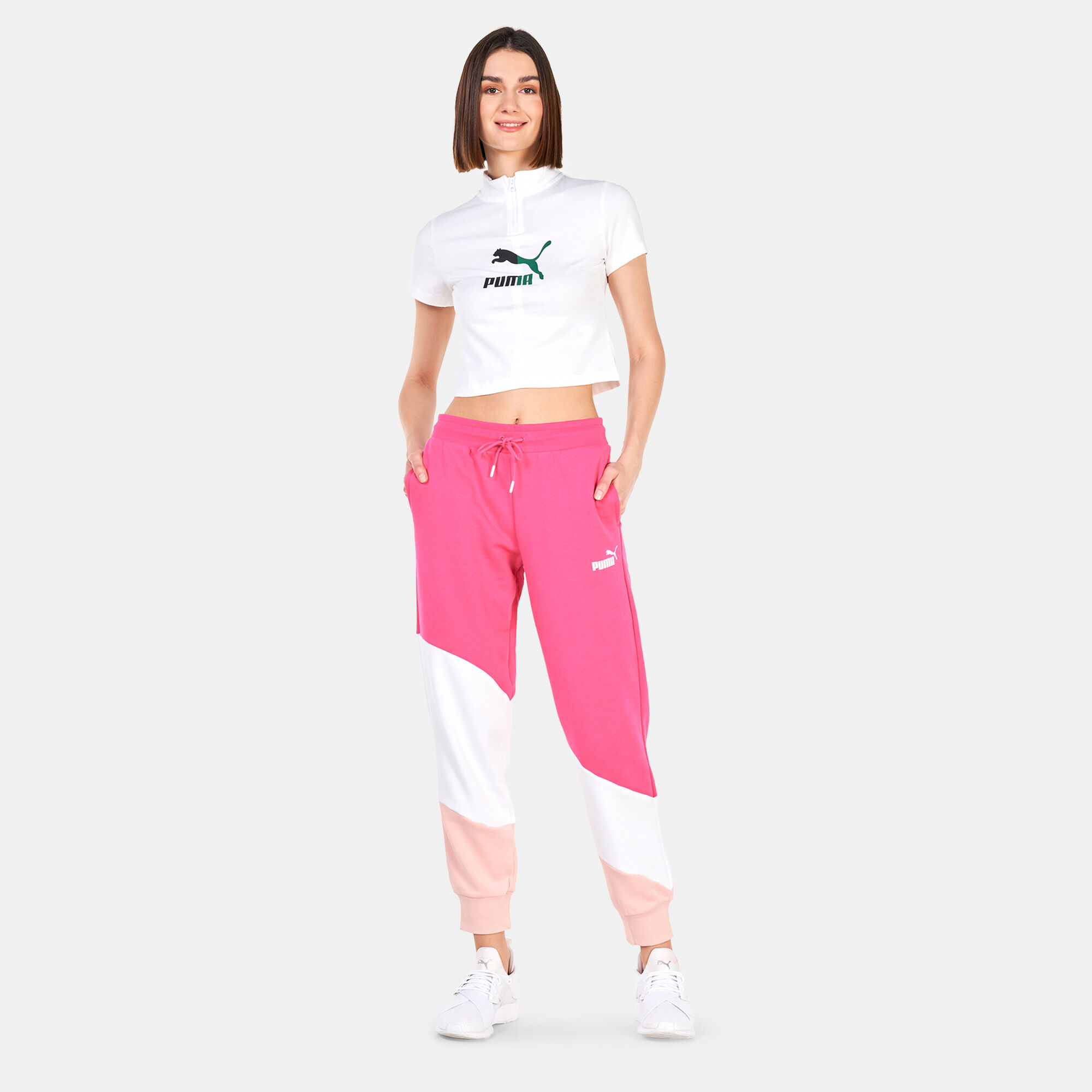Women s POWER Cat Joggers Pink PUMA in Kuwait SSS