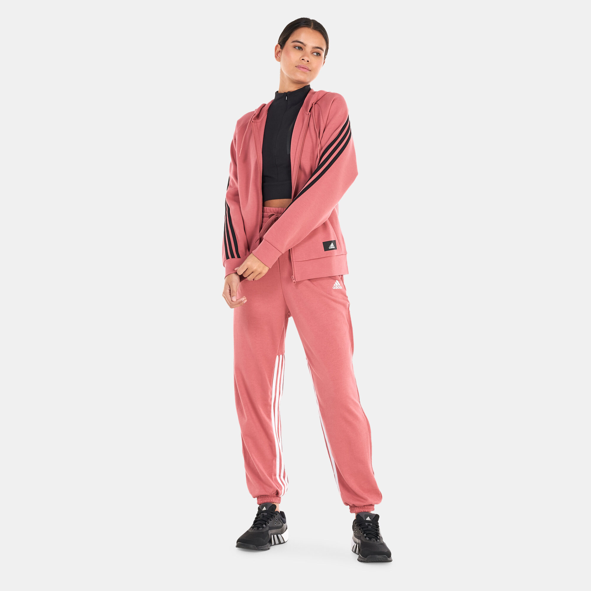 Adidas hooded track jacket clearance