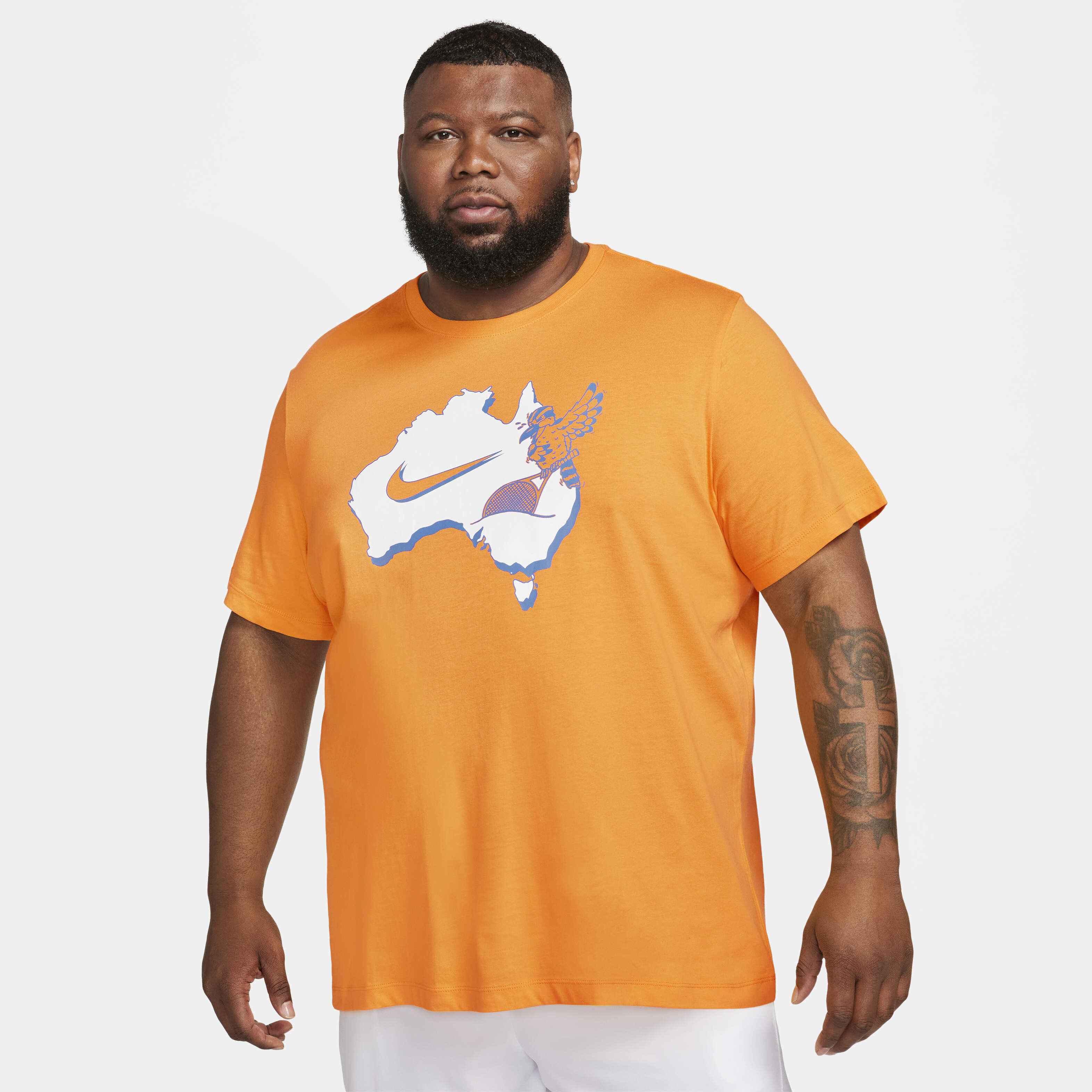 Nike tennis shirt orange online