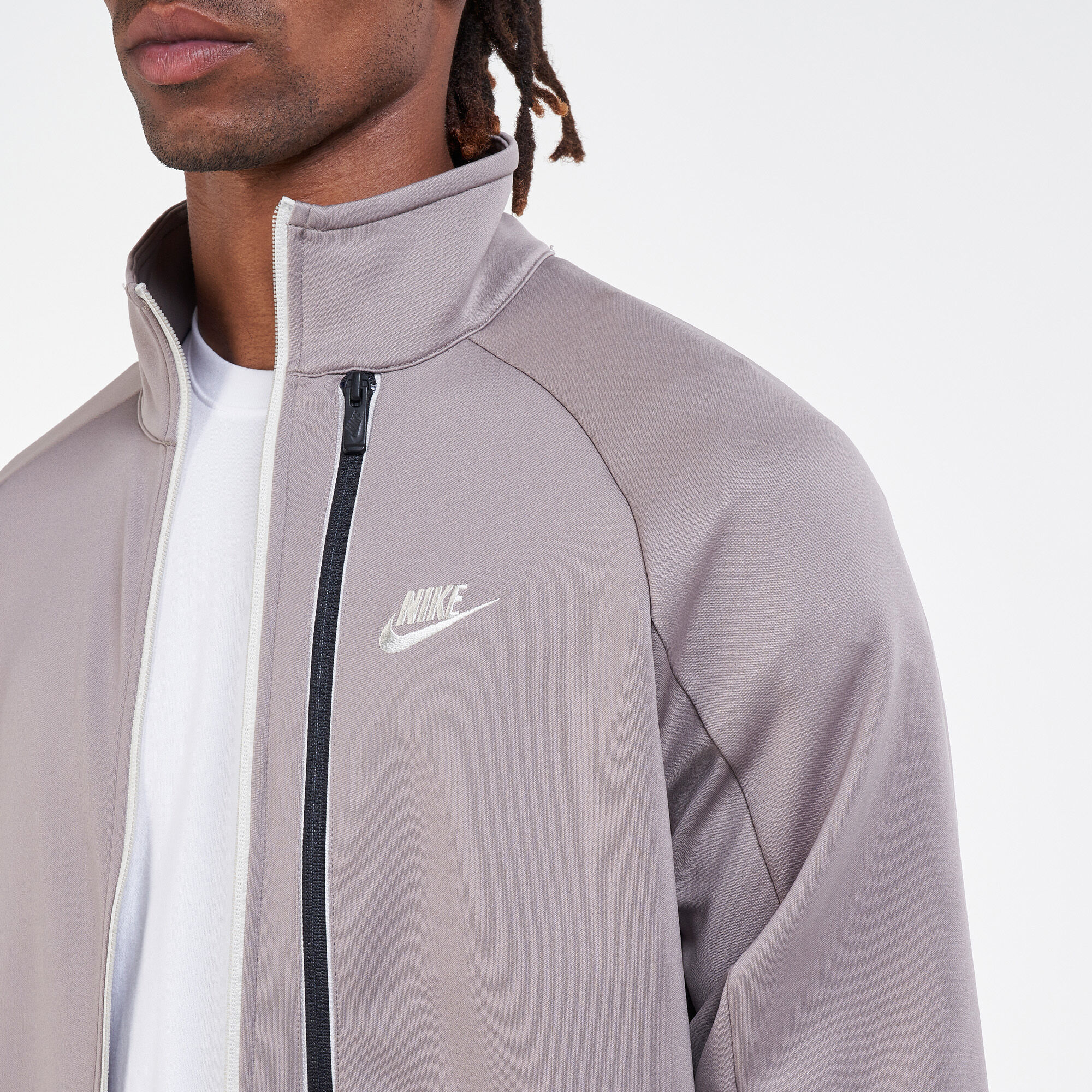 Nike tribute on sale grey tracksuit