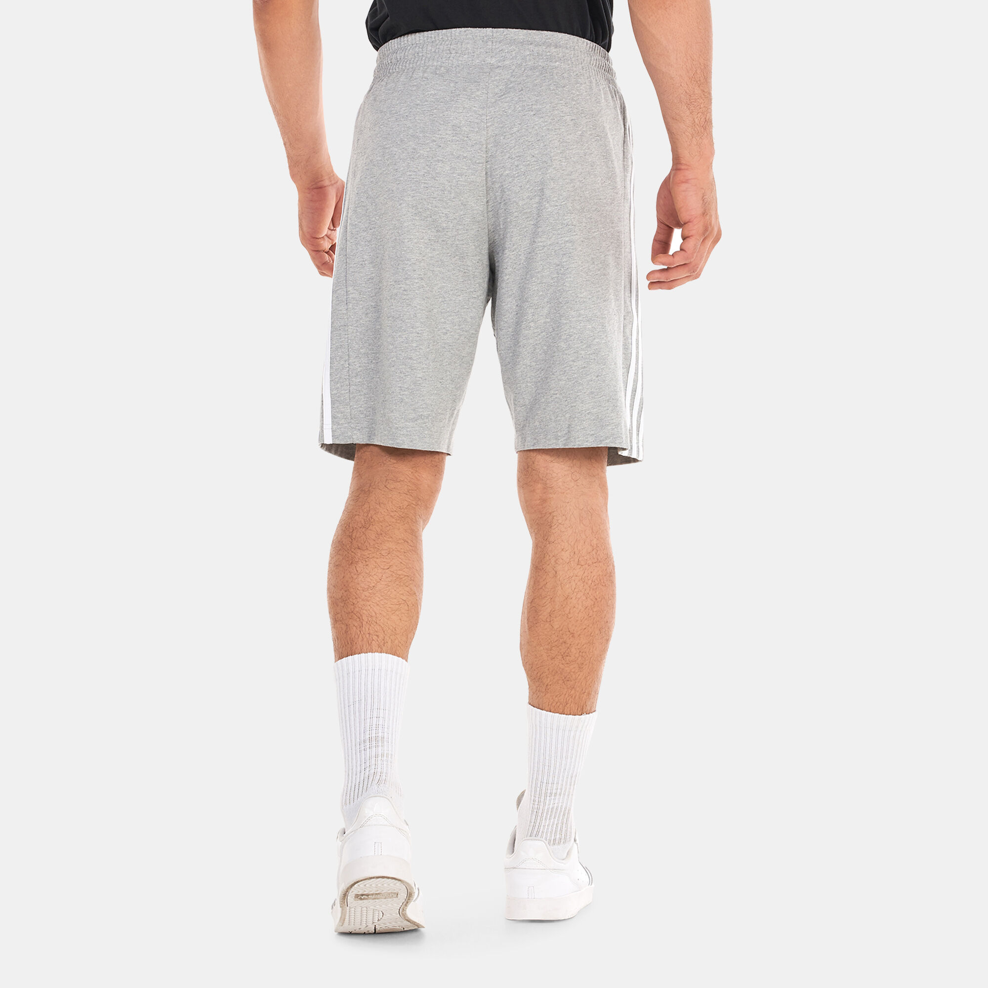 Men s Essentials Single Jersey 3 Stripes Shorts Grey adidas in Kuwait SSS