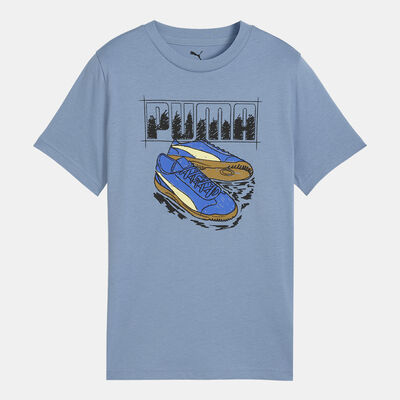 PUMA Men's Graphic Sneaker T-Shirt Blue