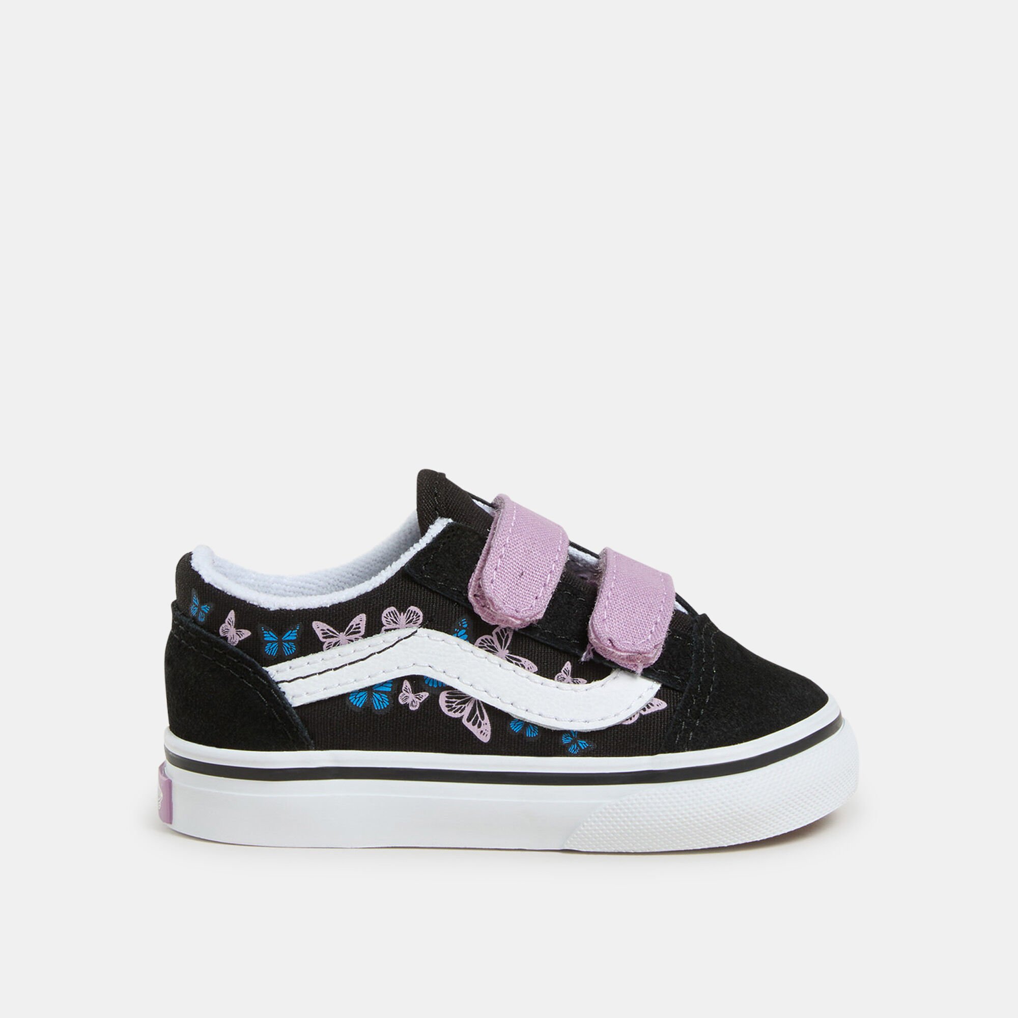 Childrens black velcro vans store