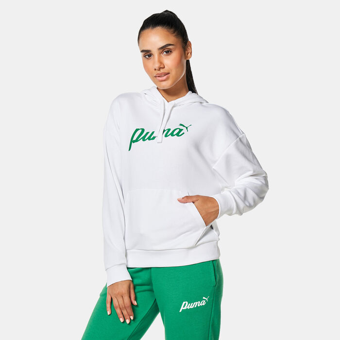 PUMA Women's ESS+ Script Hoodie White image number 0