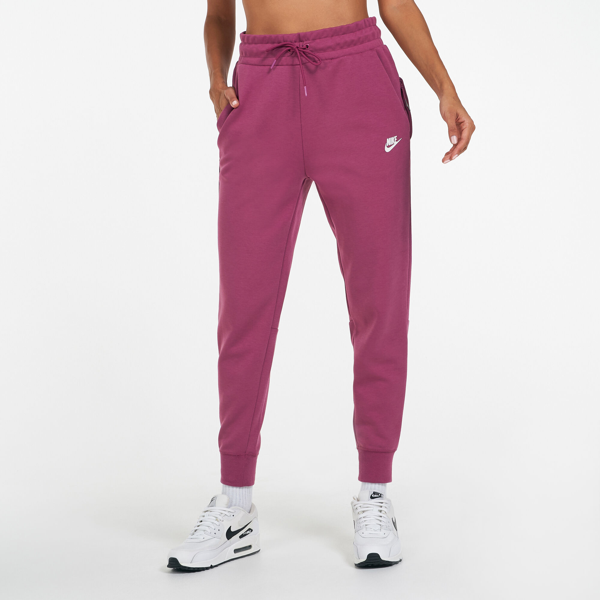 Nike tech top fleece pants purple