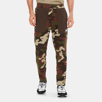 New Balance Men's Athletics Camo Fleece Pants Brown