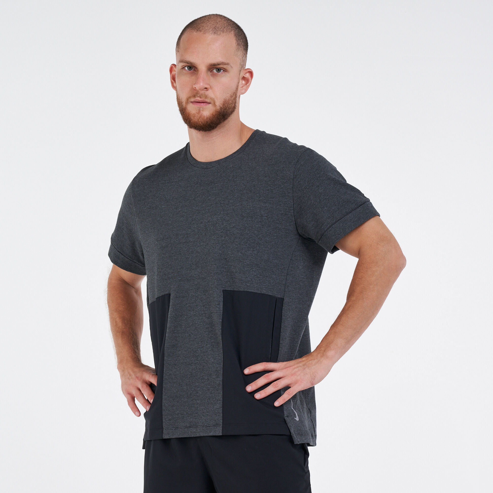 Men s Yoga Dri FIT T Shirt Black Nike in Kuwait SSS