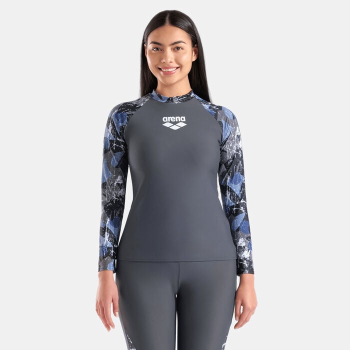 Arena Women's Modesty Long Sleeve Swimming Rashguard Multi image number 0