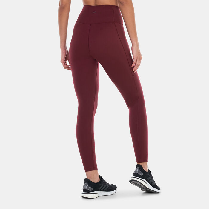 adidas Women's Yoga Studio 7/8 Training Leggings Red image number 1