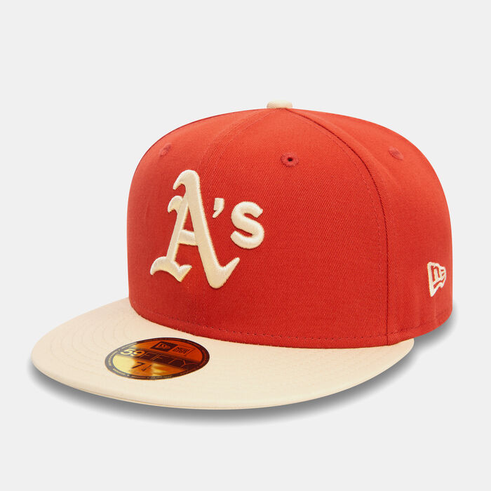 New Era Men's MLB Oakland Athletics Side Patch 59FIFTY Cap Orange image number 2