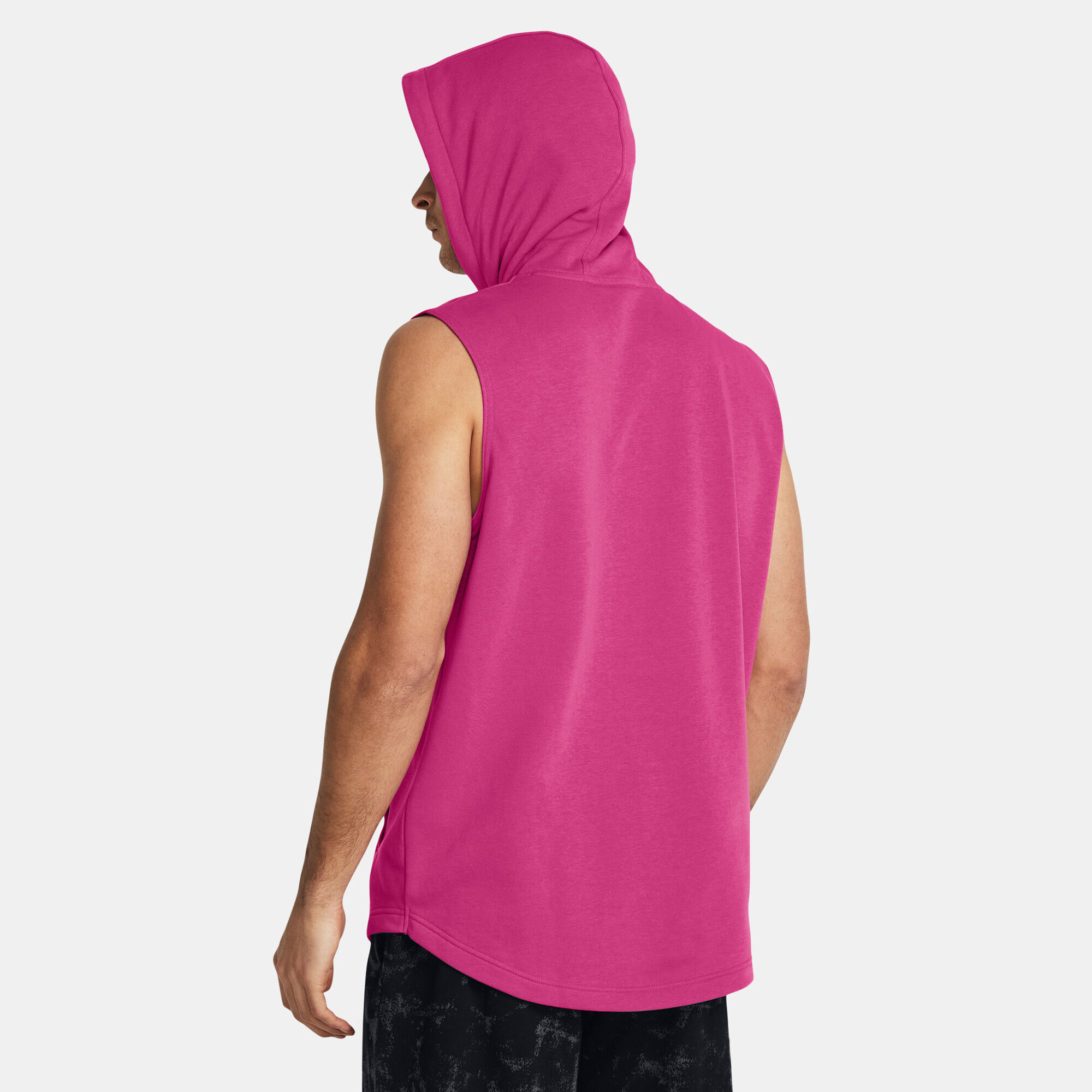 Men s Project Rock Payoff Sleeveless Training Hoodie Pink Under Armour in Kuwait SSS