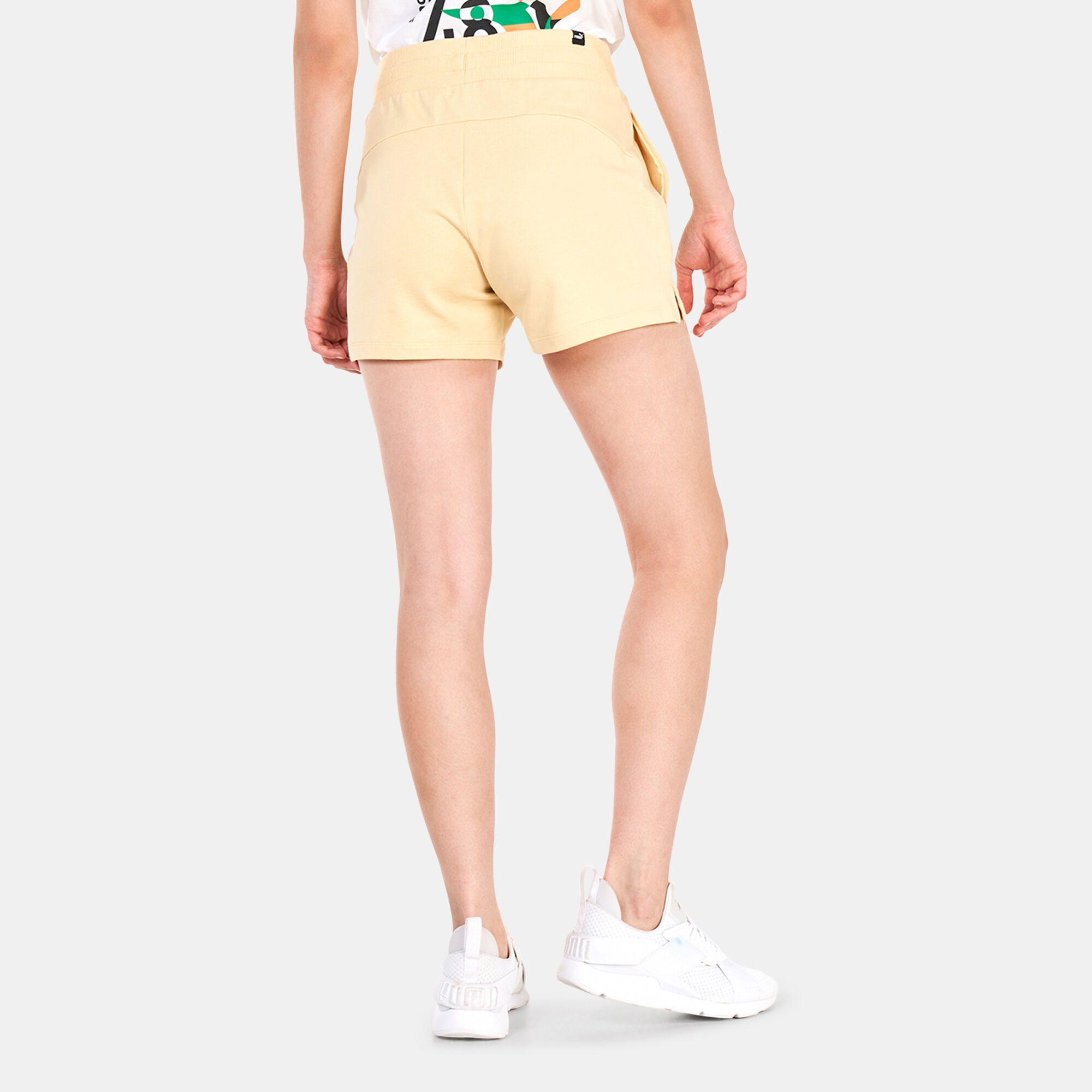 Women s Summer Splash Sweat Shorts Yellow PUMA in Kuwait SSS
