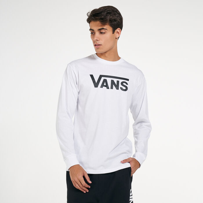 Vans Men's Classic Long Sleeves T-Shirt White image number 0