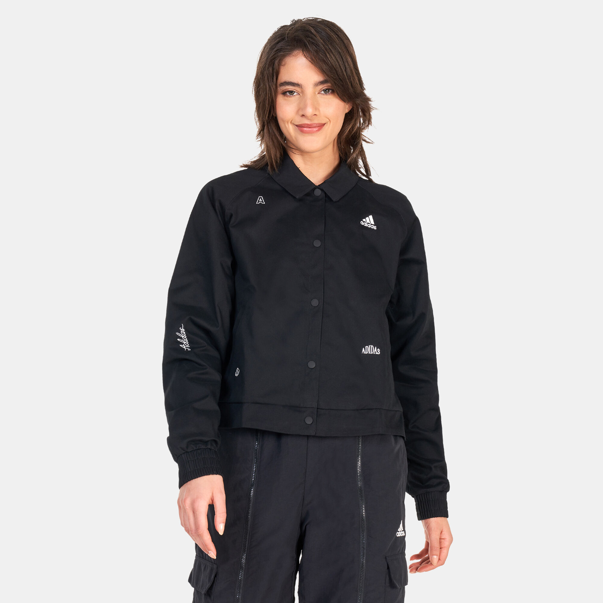 Women s Healing Crystals Inspired Graphics Track Jacket Black adidas in Kuwait SSS