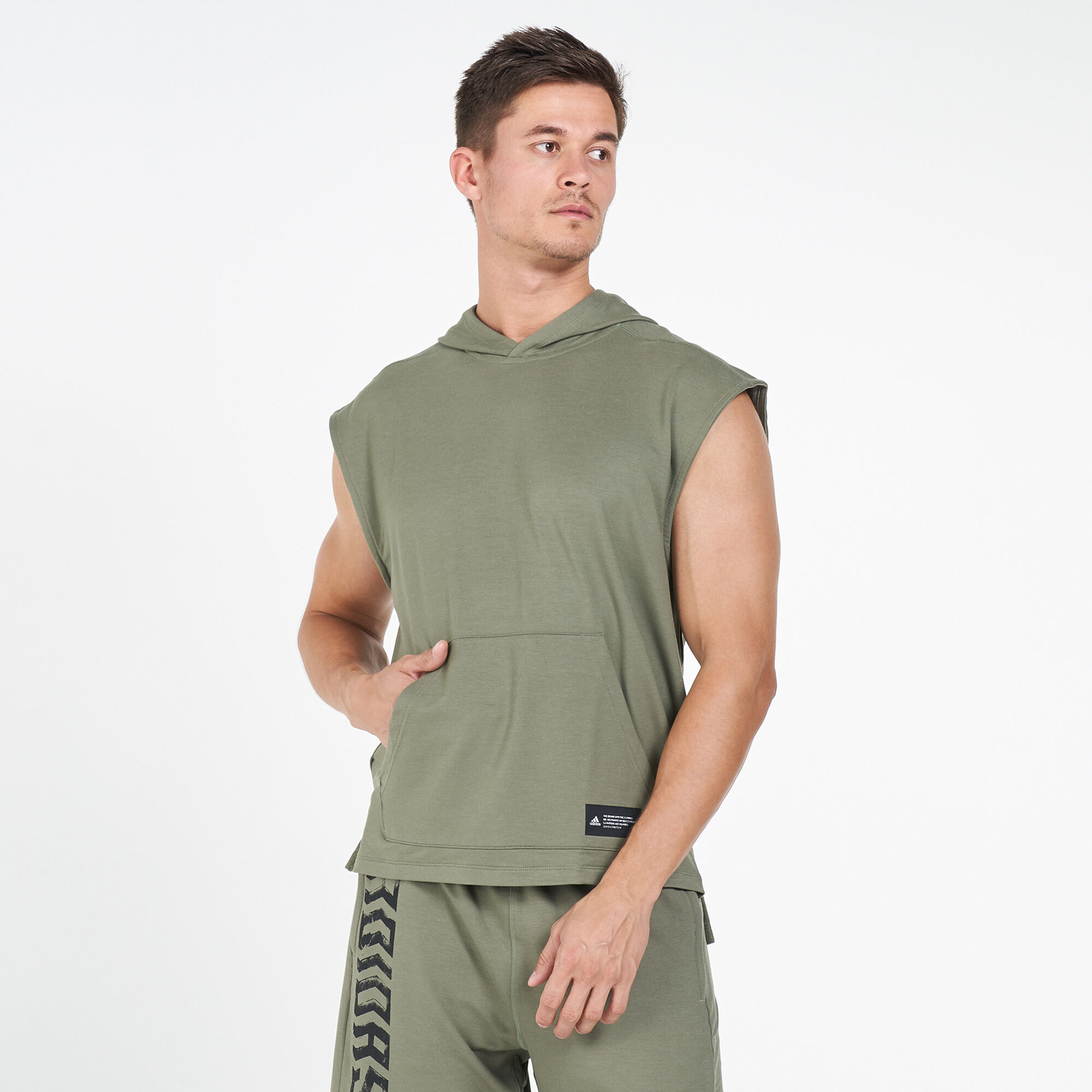 Adidas hooded hotsell t shirt