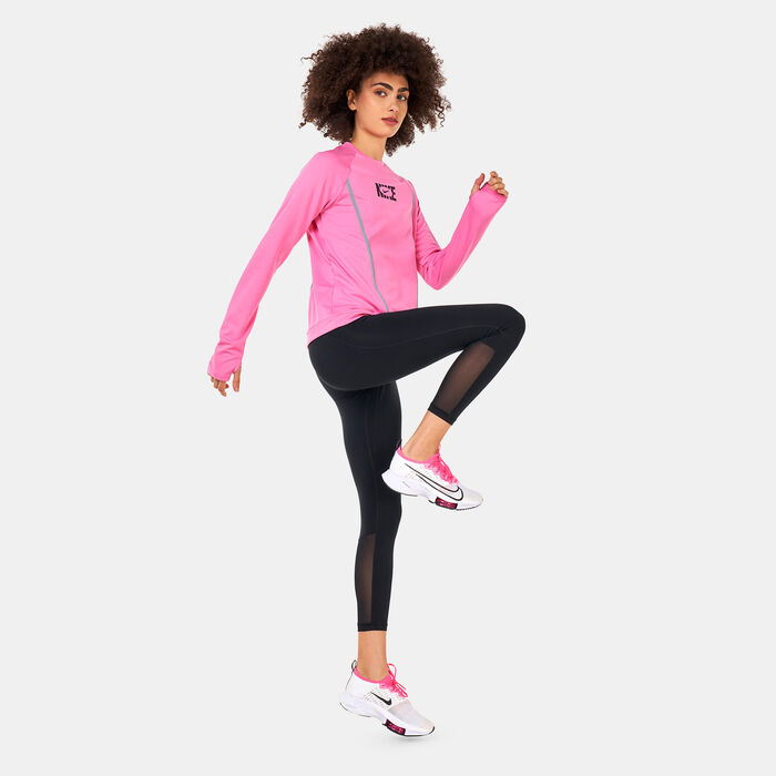 Nike Women's Dri-FIT Icon Clash Pacer Top Pink image number 2