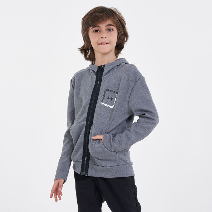 Buy Under Armour Kids' Unstoppable Double Knit Full Zip Hoodie Black in  Kuwait -SSS