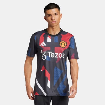 adidas Men's Manchester United 24/25 Pre-Match Football Top Red