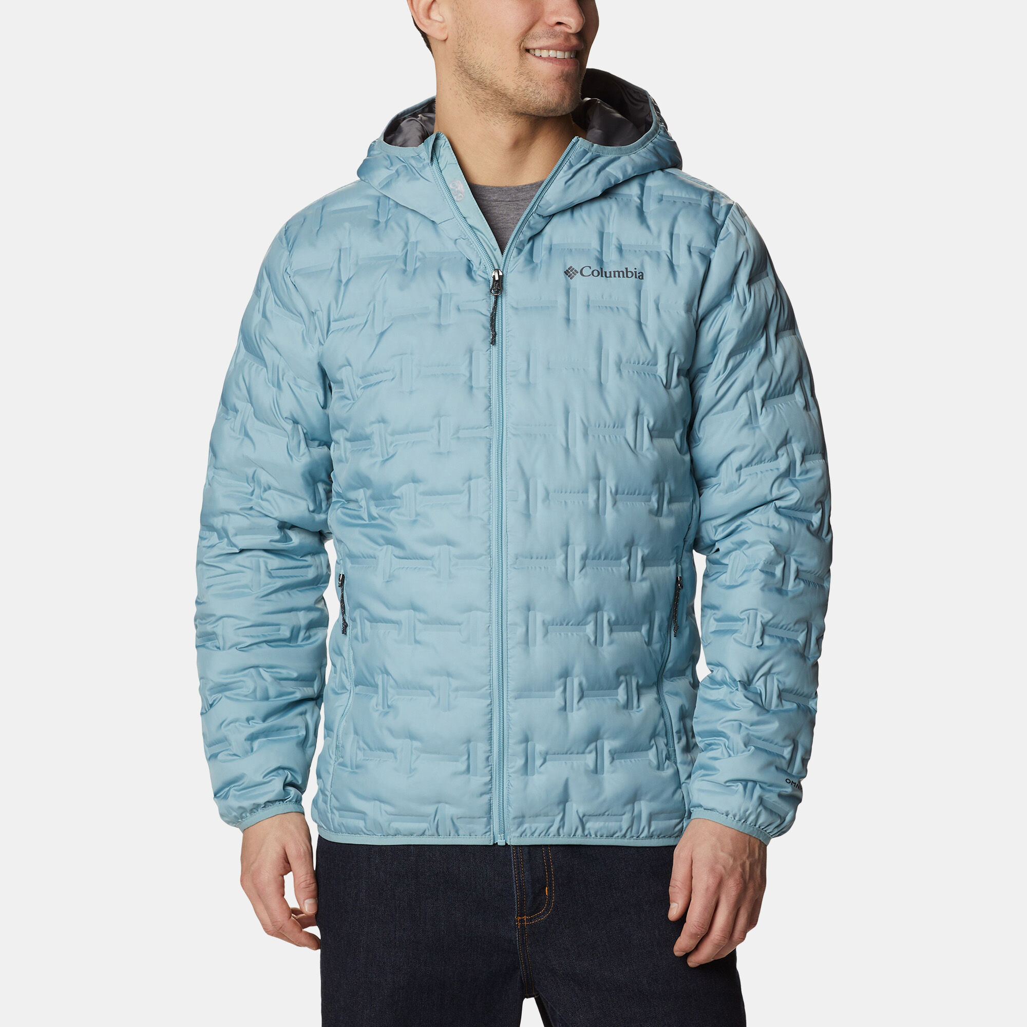 Buy Columbia Men s Delta Ridge Down Hooded Jacket Blue in Kuwait SSS