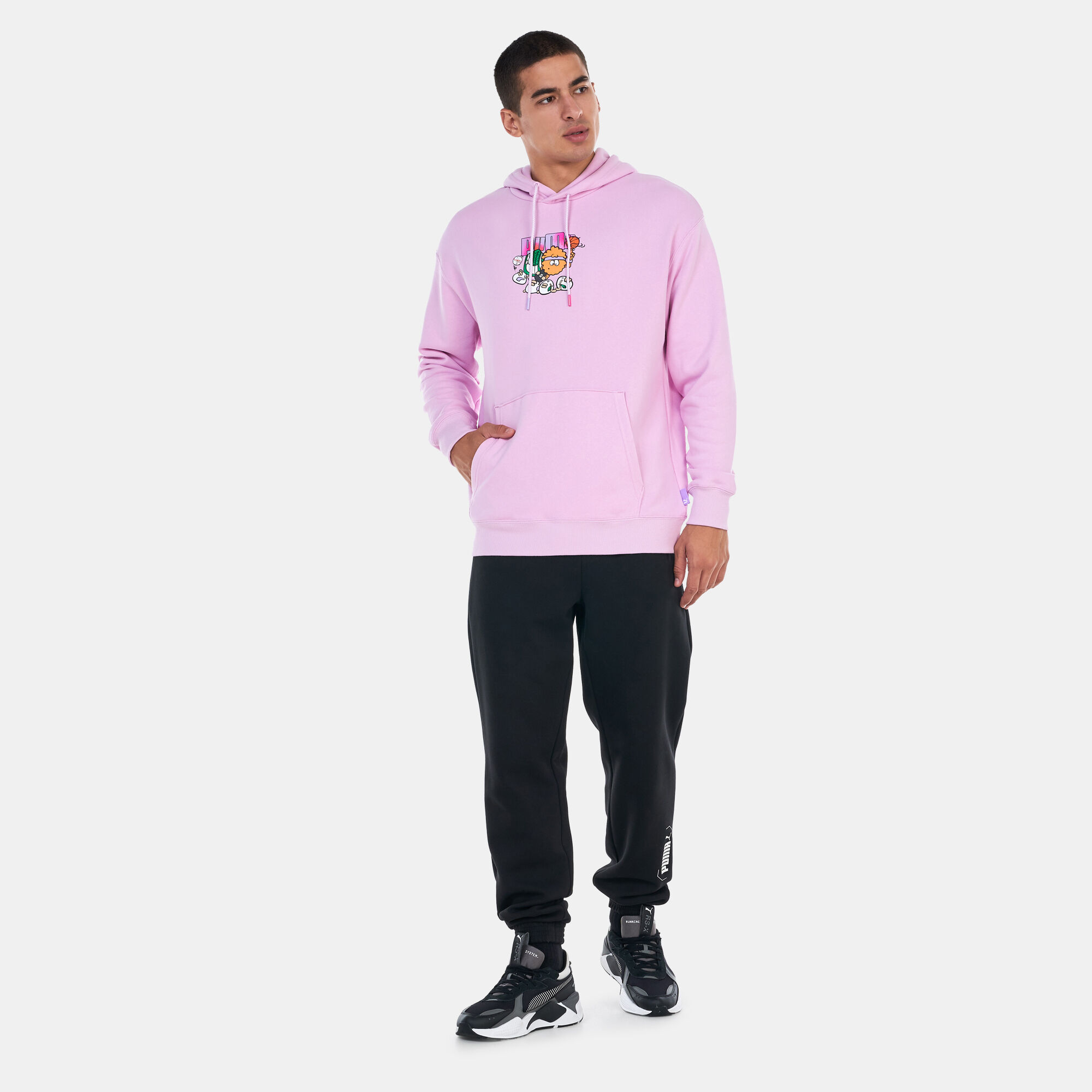 Pink puma sweatsuit mens hot sale