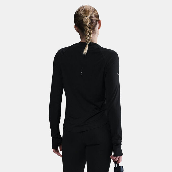 Nike Women's Swift Dri-FIT UV Running Top Black image number 1