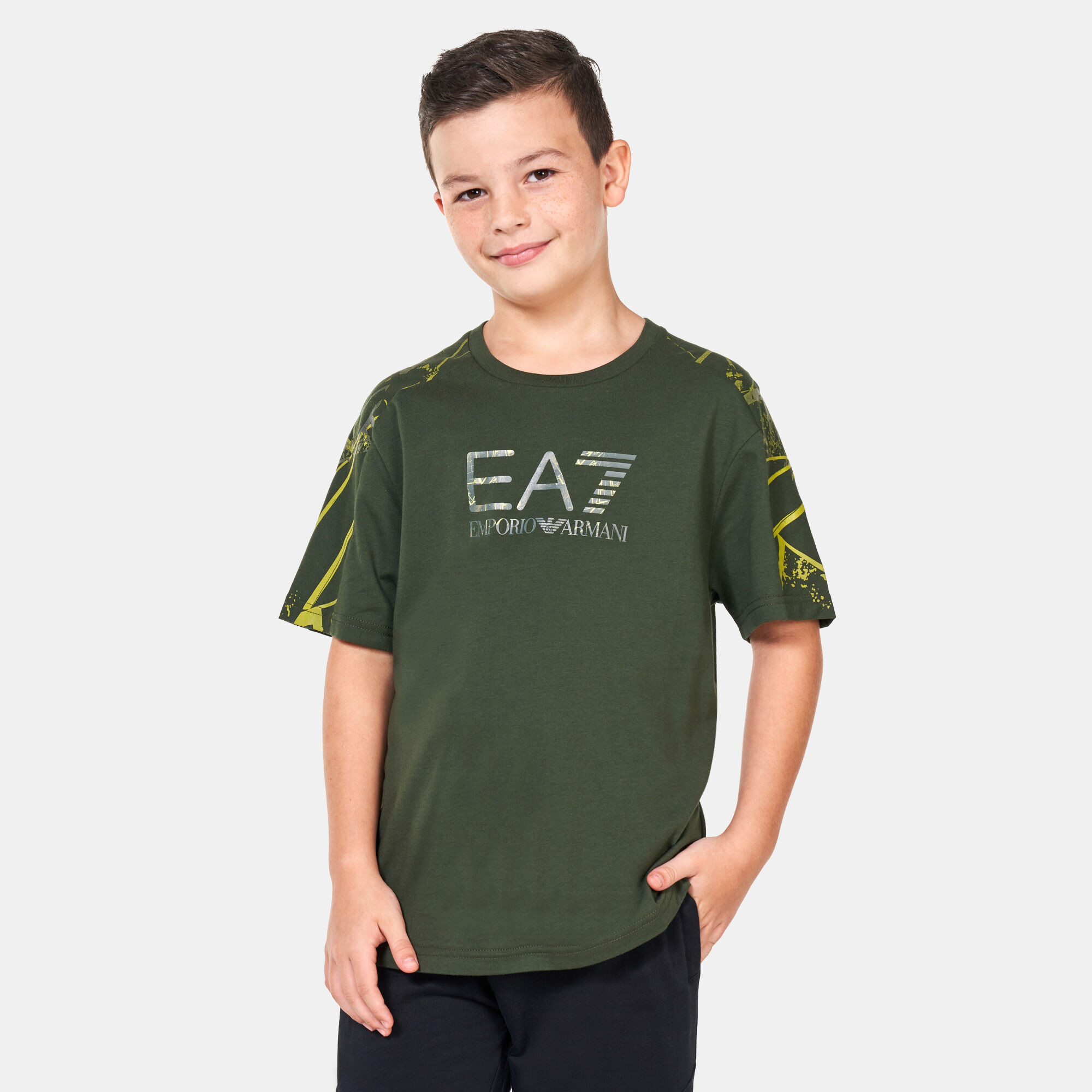 Buy EA7 Emporio Armani Kids Visibility T Shirt Older Kids Green