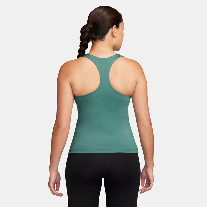 Nike Women's Swoosh Medium-support Padded Sports Bra Tank Green image number 1