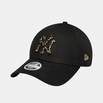 New Era Women's MLB New York Yankees Leopard Infill 9FORTY Cap Black