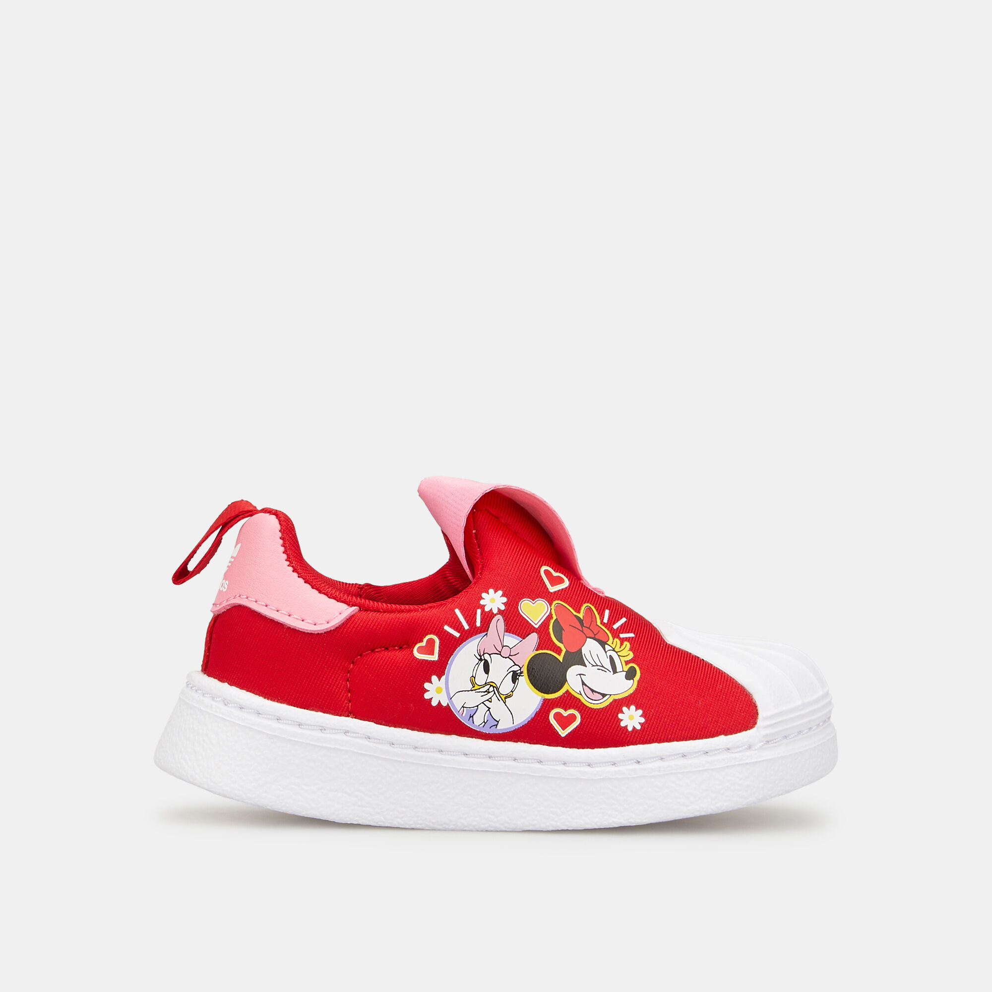 Adidas originals superstar hot sale slip on kids red