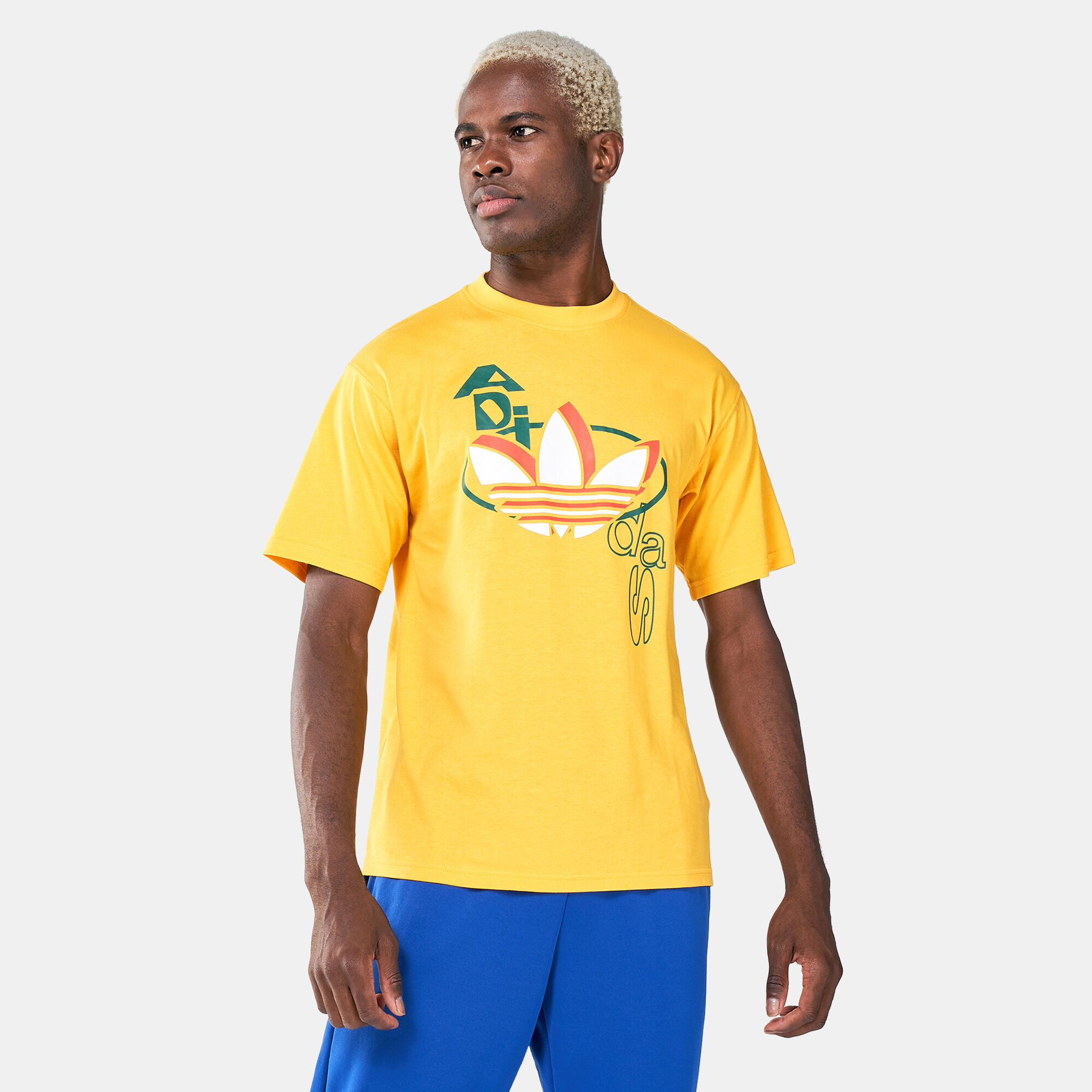 Men s Streetball Trefoil T Shirt Yellow adidas in Kuwait SSS