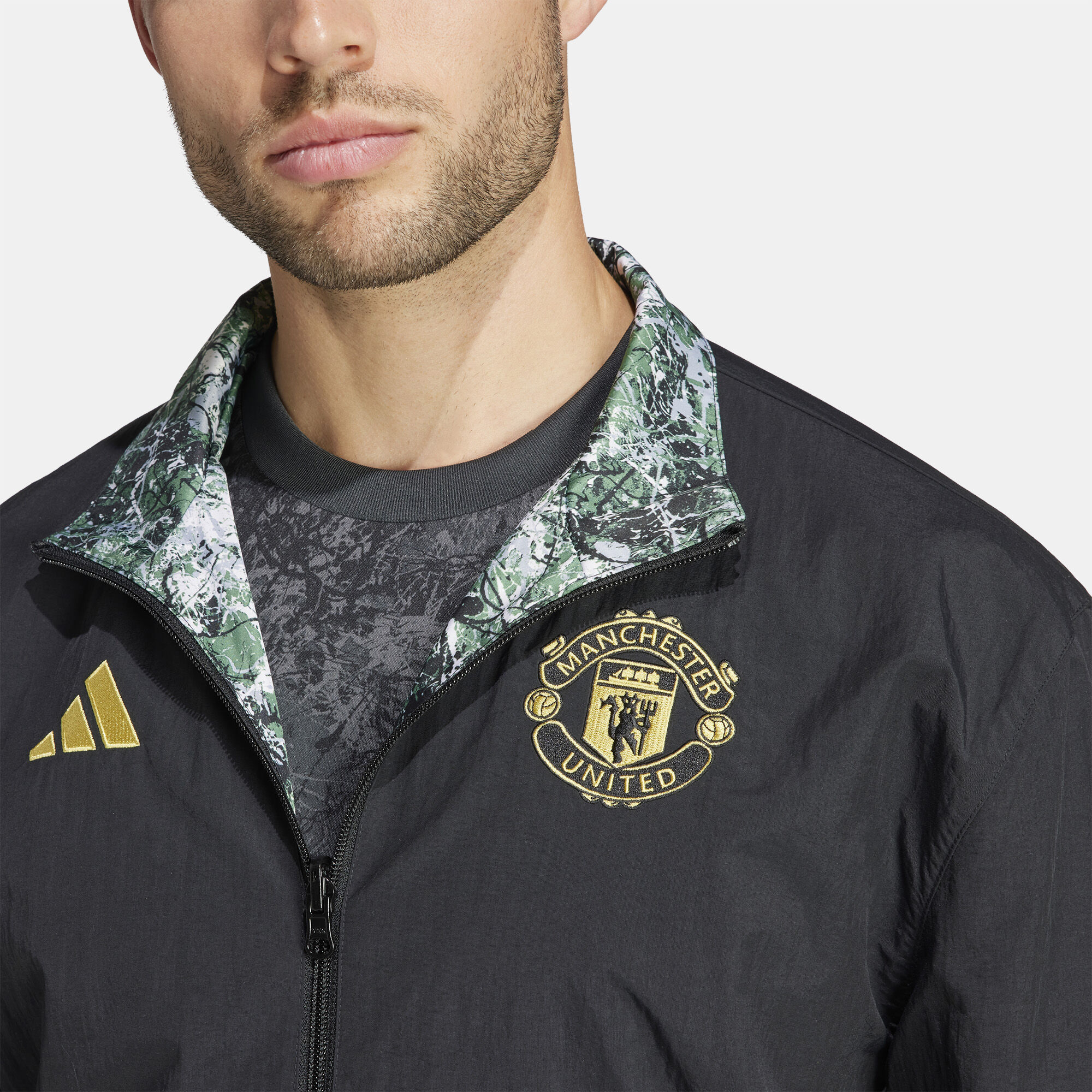 Men s Manchester United Stone Roses Anthem Jacket Black adidas in Kuwait SSS