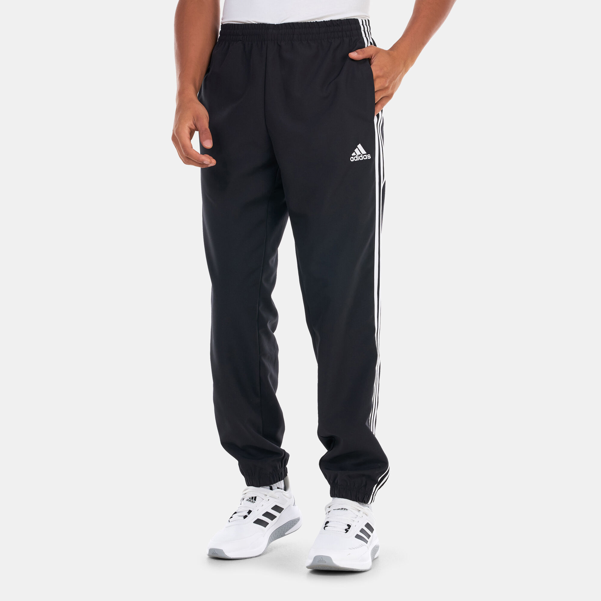 Buy adidas Men s 3 Stripes Woven Track Suit Black in Kuwait SSS