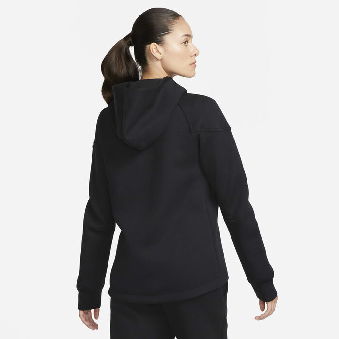Nike Women's Sportswear Tech Fleece Windrunner Full-Zip Hoodie Black image number 1