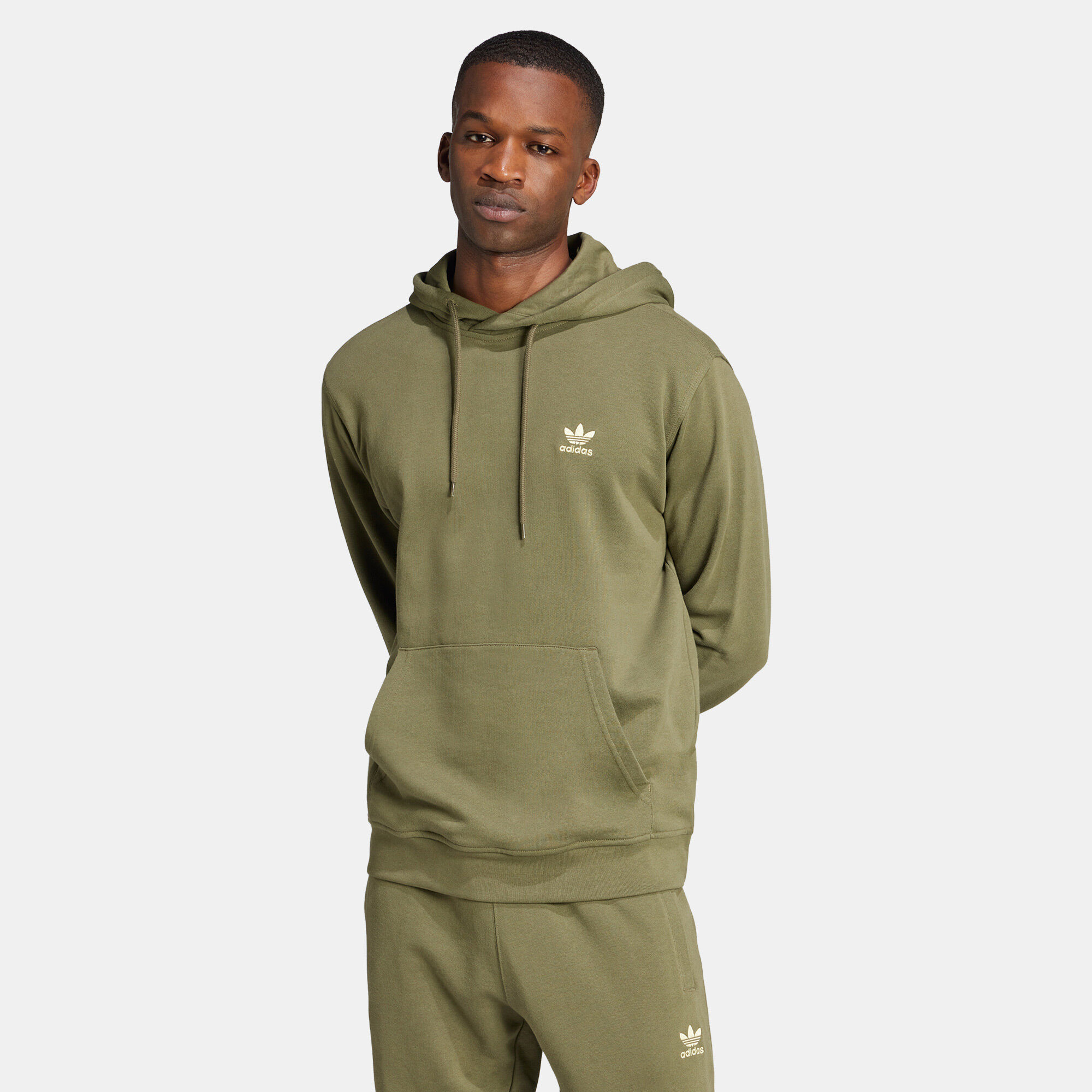 Men s Trefoil Essentials Hoodie Green adidas Originals in Kuwait SSS