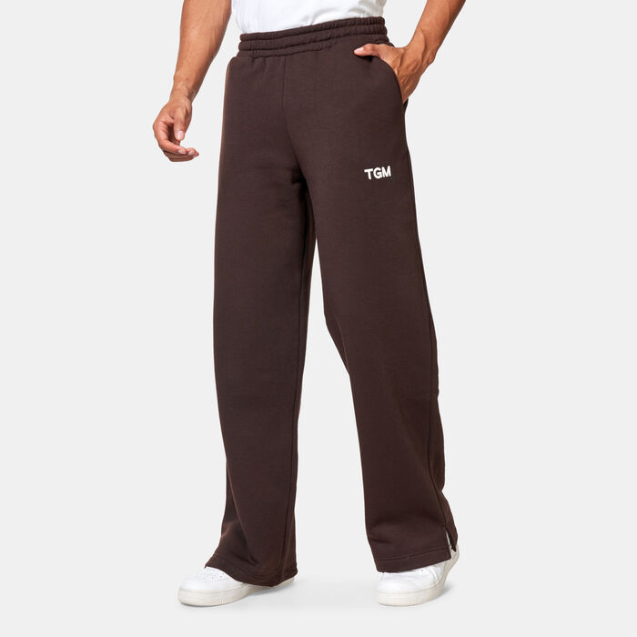 The Giving Movement Men's Printed Wide Leg Joggers Brown image number 0