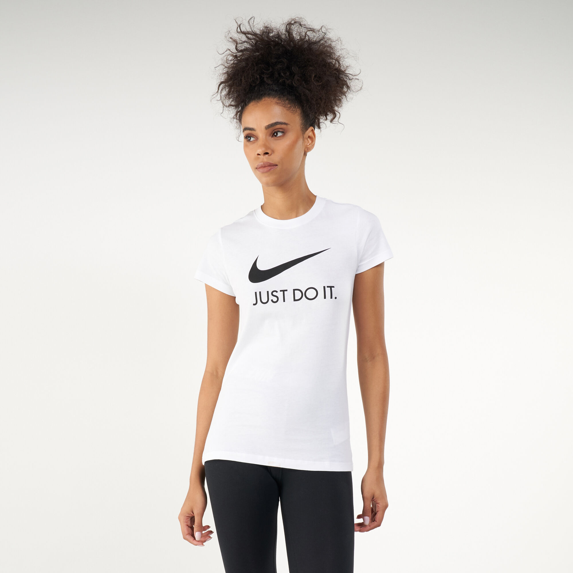 Buy Nike Women s Just Do It Slim T Shirt White in Kuwait SSS