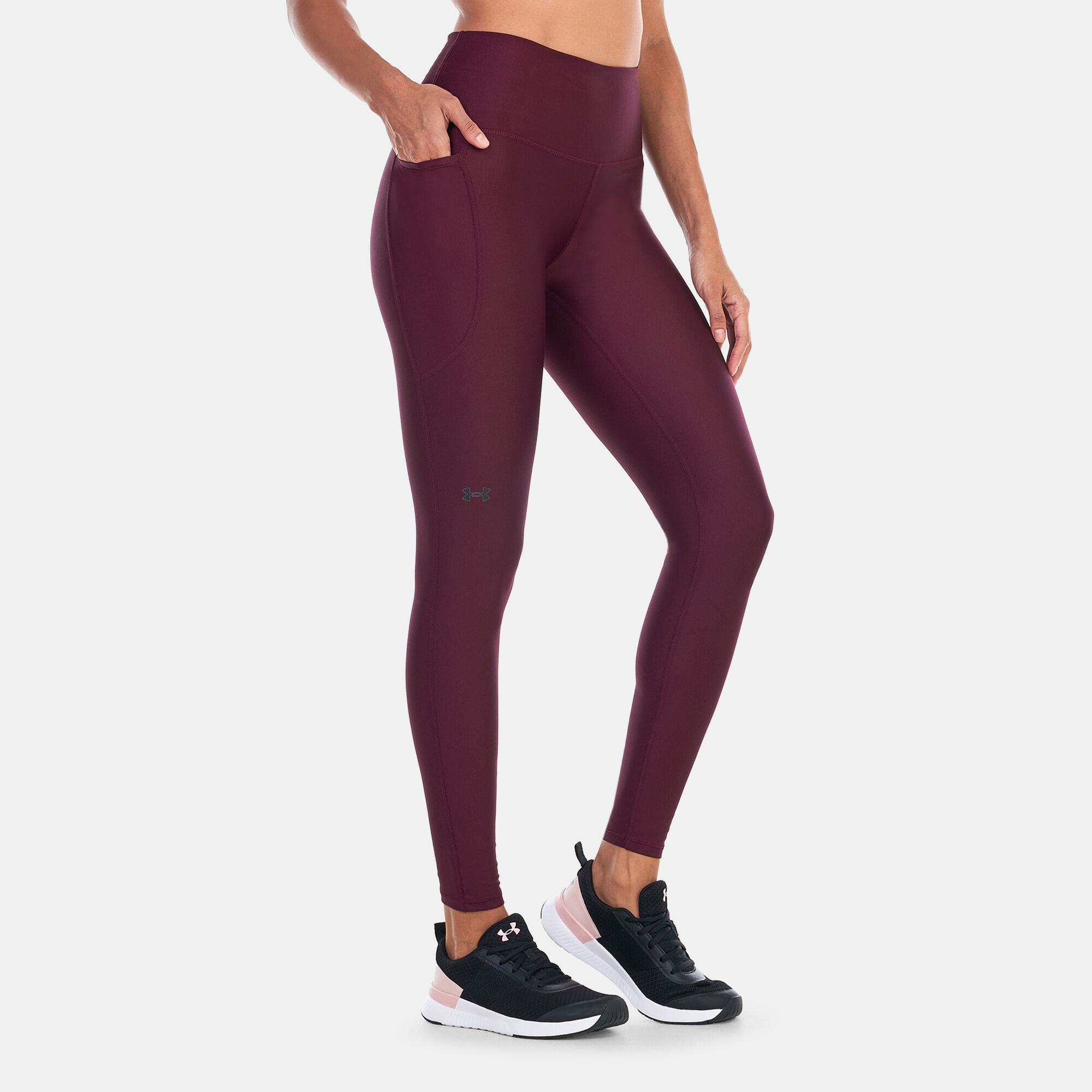 Women s HeatGear No Slip Training Leggings Maroon Under Armour in Kuwait SSS
